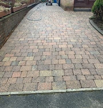 Driveway Cleaning before and after